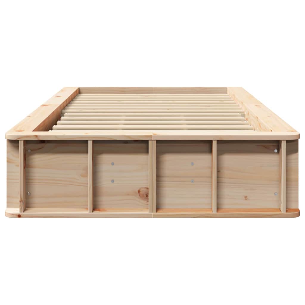 vidaXL Σκελετός Κρεβατιού Καφέ 80 x 200 cm Στερεά ξυλεία πεύκου