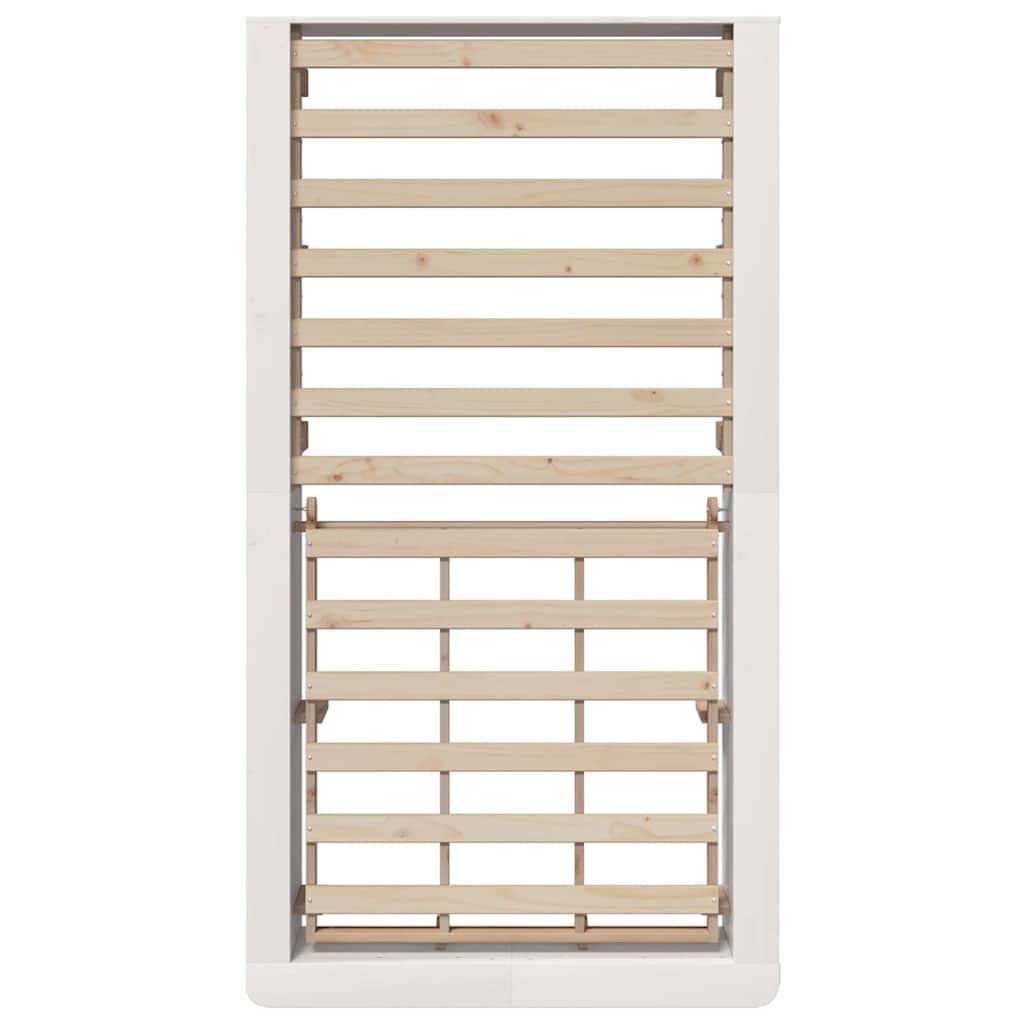 vidaXL Σκελετός Κρεβατιού Λευκό 90 x 190 cm Στερεά ξυλεία πεύκου