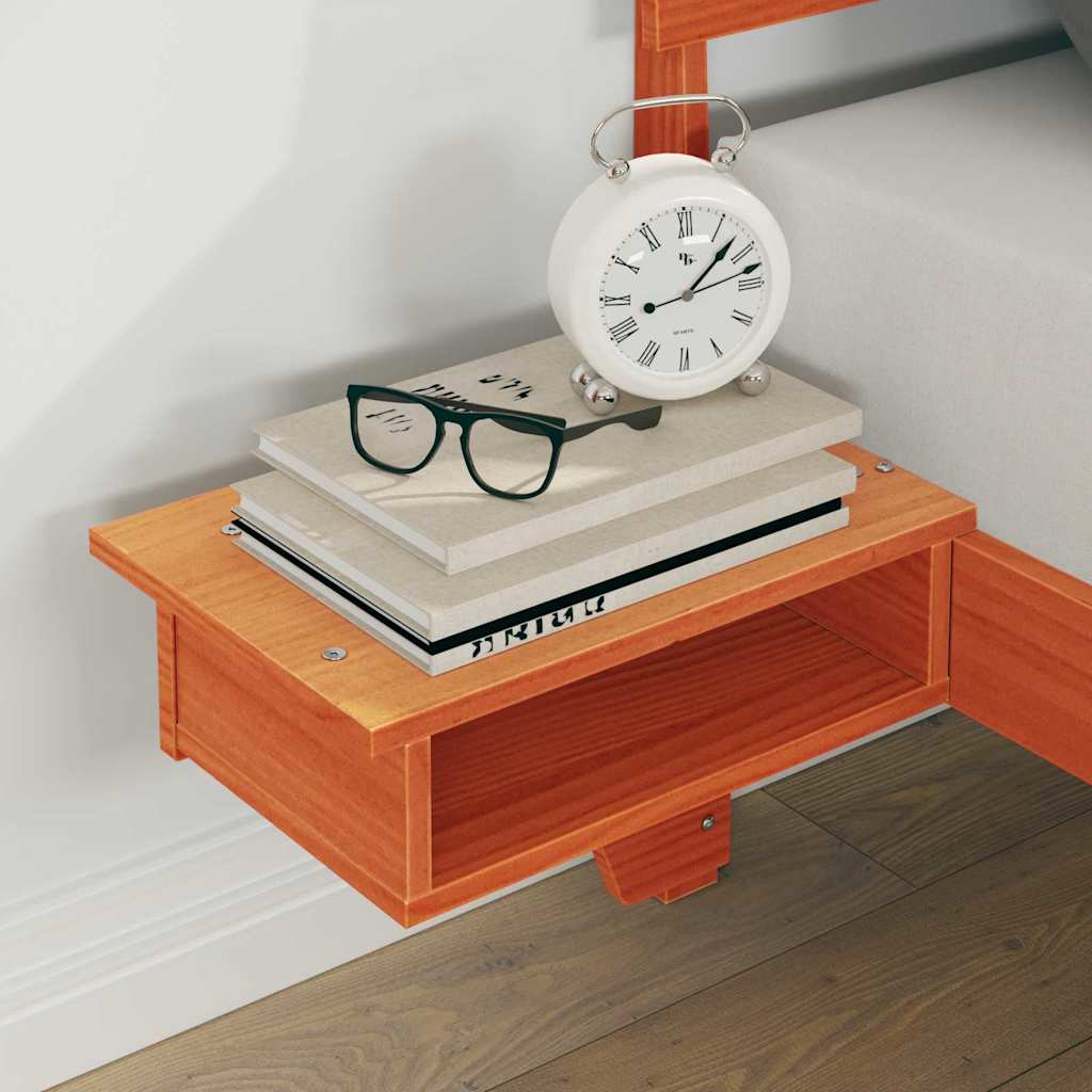 vidaXL Σκελετός Κρεβατιού με κεφαλάρι Κερωτό καφέ 200 x 200 cm