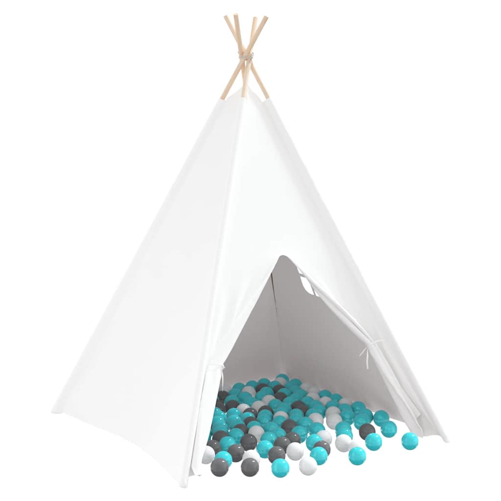 vidaXL Σκηνίτσα Teepee Λευκό 120 x 120 x 150 cm