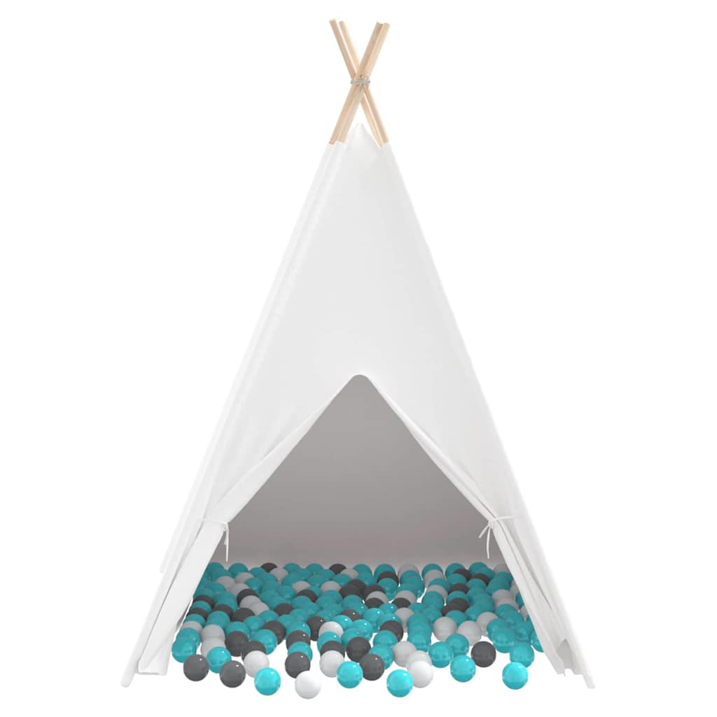 vidaXL Σκηνίτσα Teepee Λευκό 120 x 120 x 150 cm