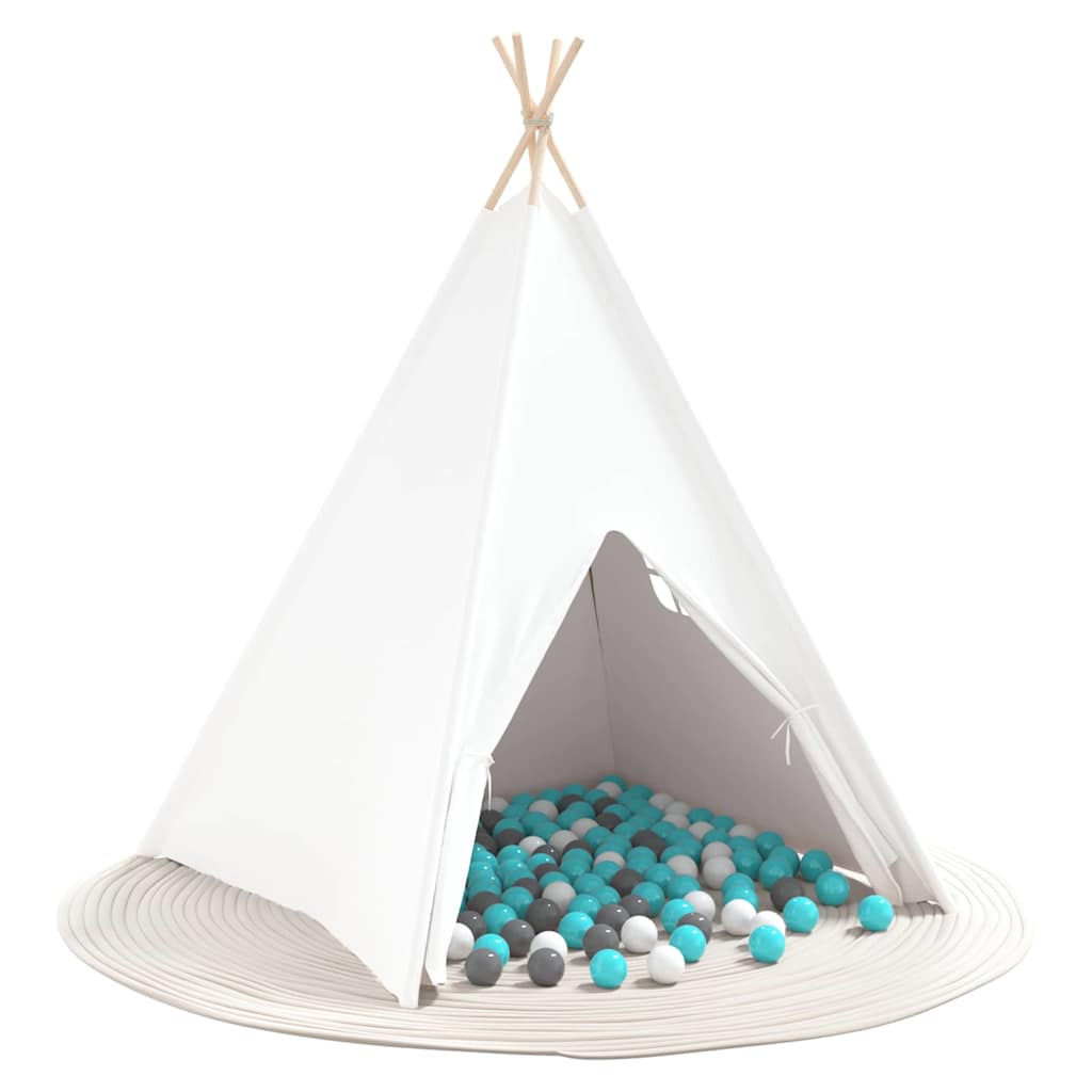vidaXL Σκηνίτσα Teepee Λευκό 120 x 120 x 150 cm