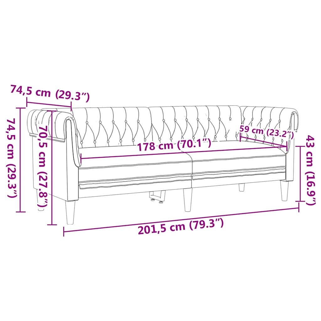 vidaXL Καναπές σαλονιού 3 pcs Ανοιχτό γκρι