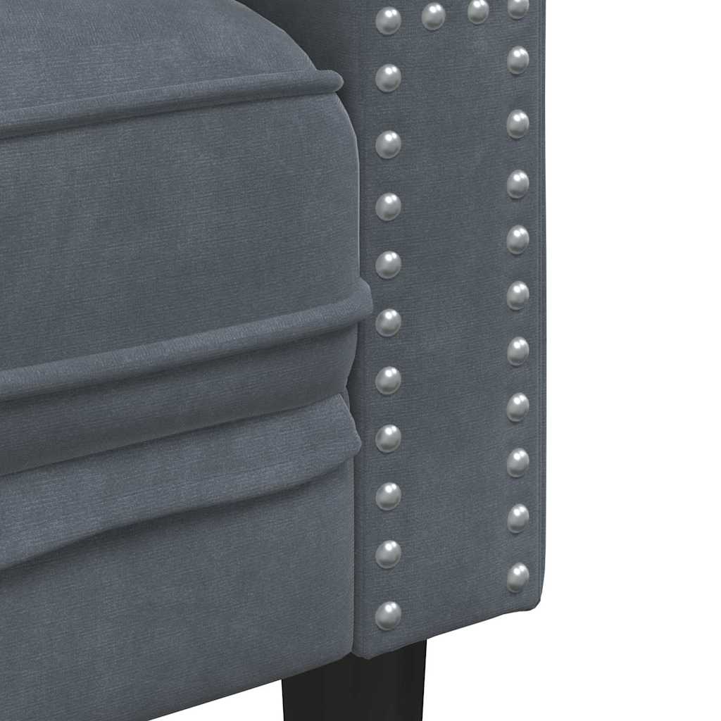 vidaXL Καναπές σαλονιού 2 pcs Σκούρο Γκρι 194 x 74,5 x 70,5 εκ.