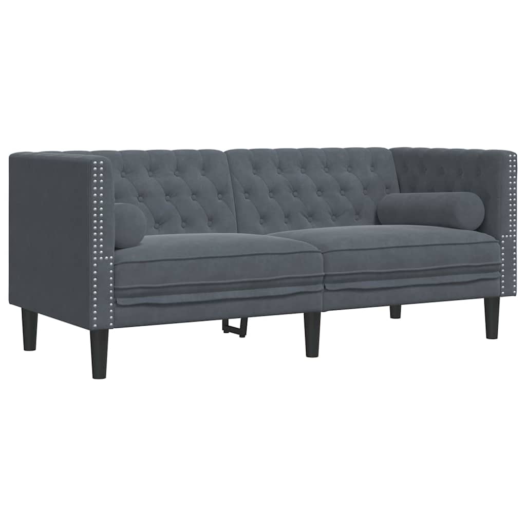 vidaXL Καναπές σαλονιού 2 pcs Σκούρο Γκρι 194 x 74,5 x 70,5 εκ.