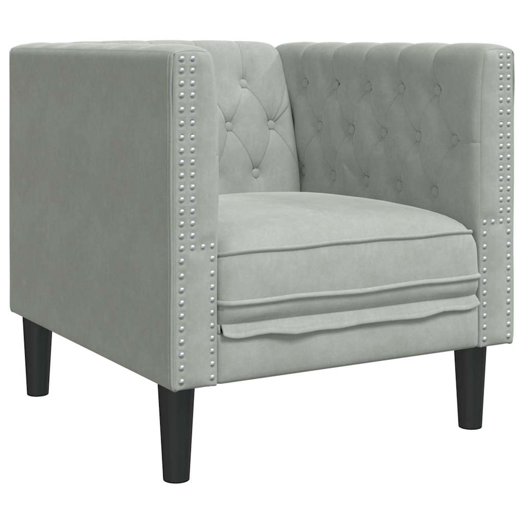 vidaXL Καναπές σαλονιού 3 pcs Ανοιχτό γκρι 194 x 74,5 x 70,5 εκ.