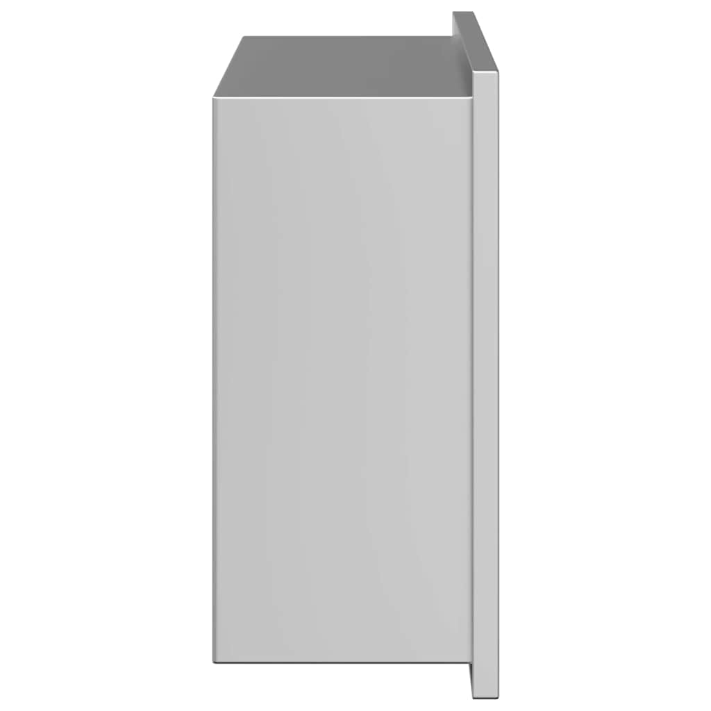 vidaXL Νίτσα Μπάνιου Ασημί 30 x 20 x 9,5 εκ. Ανοξείδωτο ατσάλι