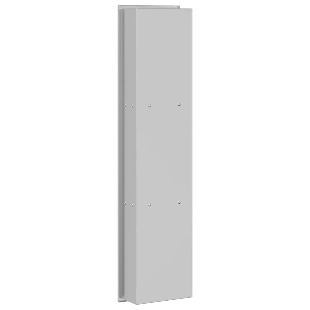 vidaXL Νίτσα Μπάνιου Ασημί 90 x 20 x 9.5 εκ Ανοξείδωτο ατσάλι