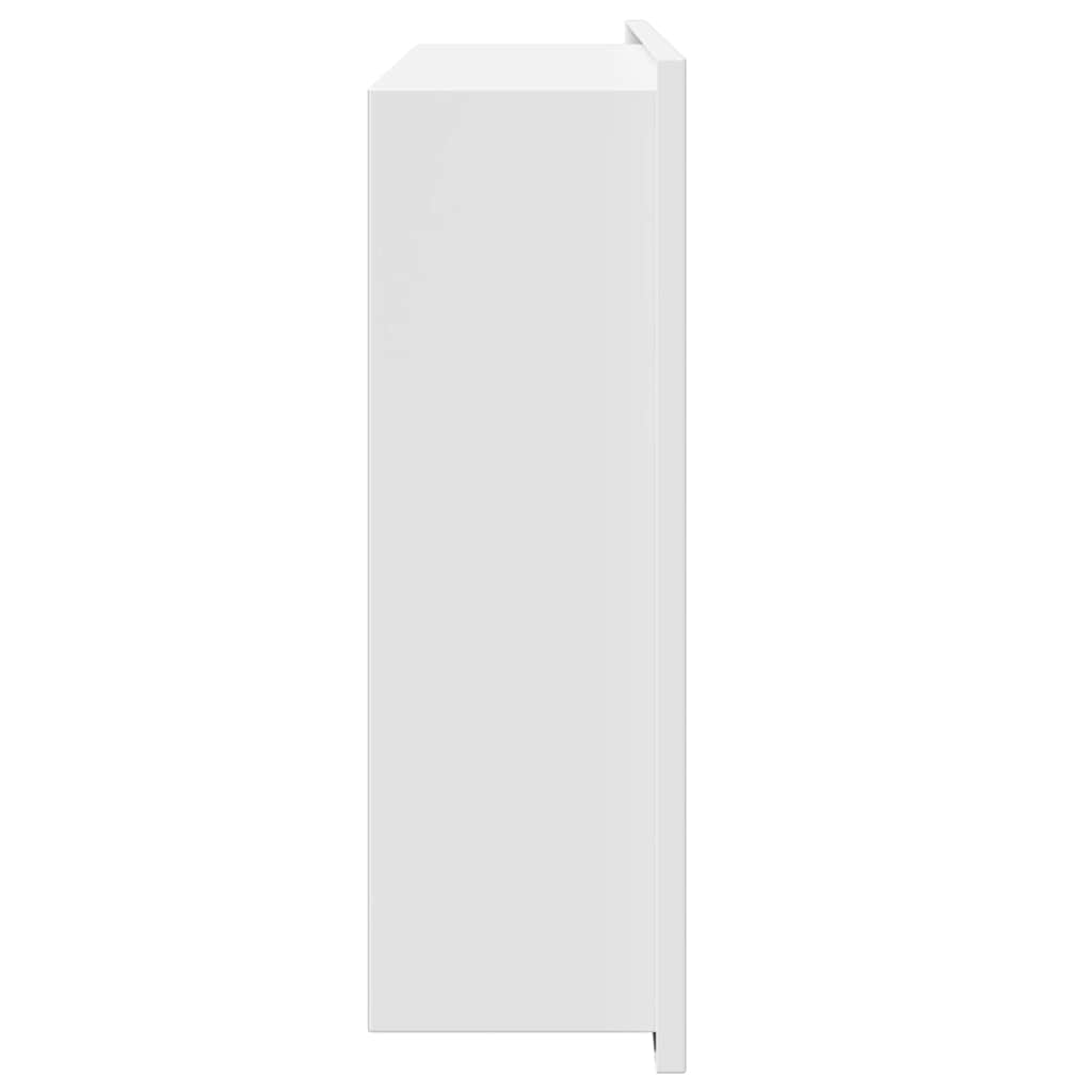 vidaXL Νίτσα Μπάνιου Λευκό 45 x 30 x 9,5 εκ. Ανοξείδωτο ατσάλι