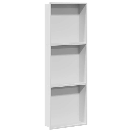 vidaXL Νίτσα Μπάνιου Λευκός 90 x 30 x 9,5 εκ. Ανοξείδωτο ατσάλι