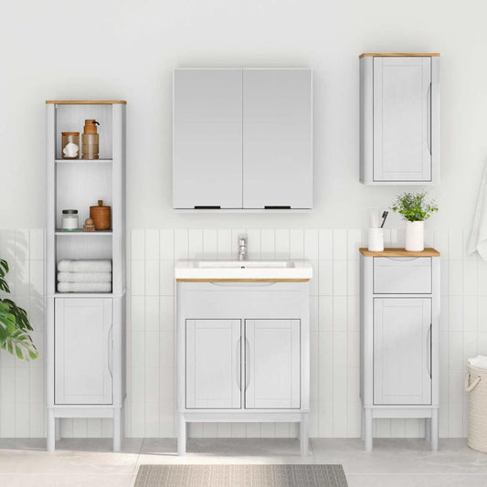 vidaXL Ψηλό ντουλάπι μπάνιου με ράφι FLORO Λευκό 35 x 30 x 160 εκ
