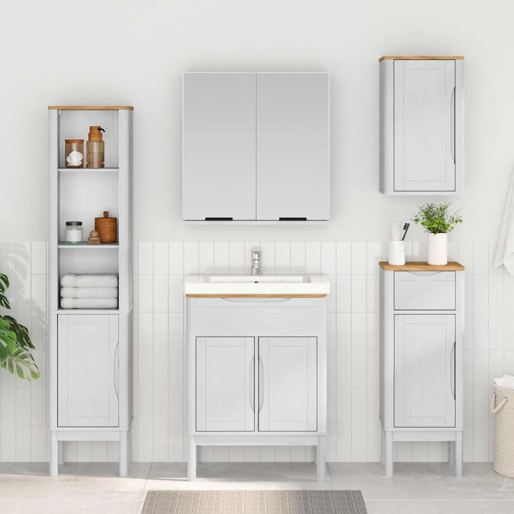vidaXL Ντουλάπα Νιπτήρα Mπάνιου με ράφι FLORO Λευκό 60 x 40 x 80 εκ