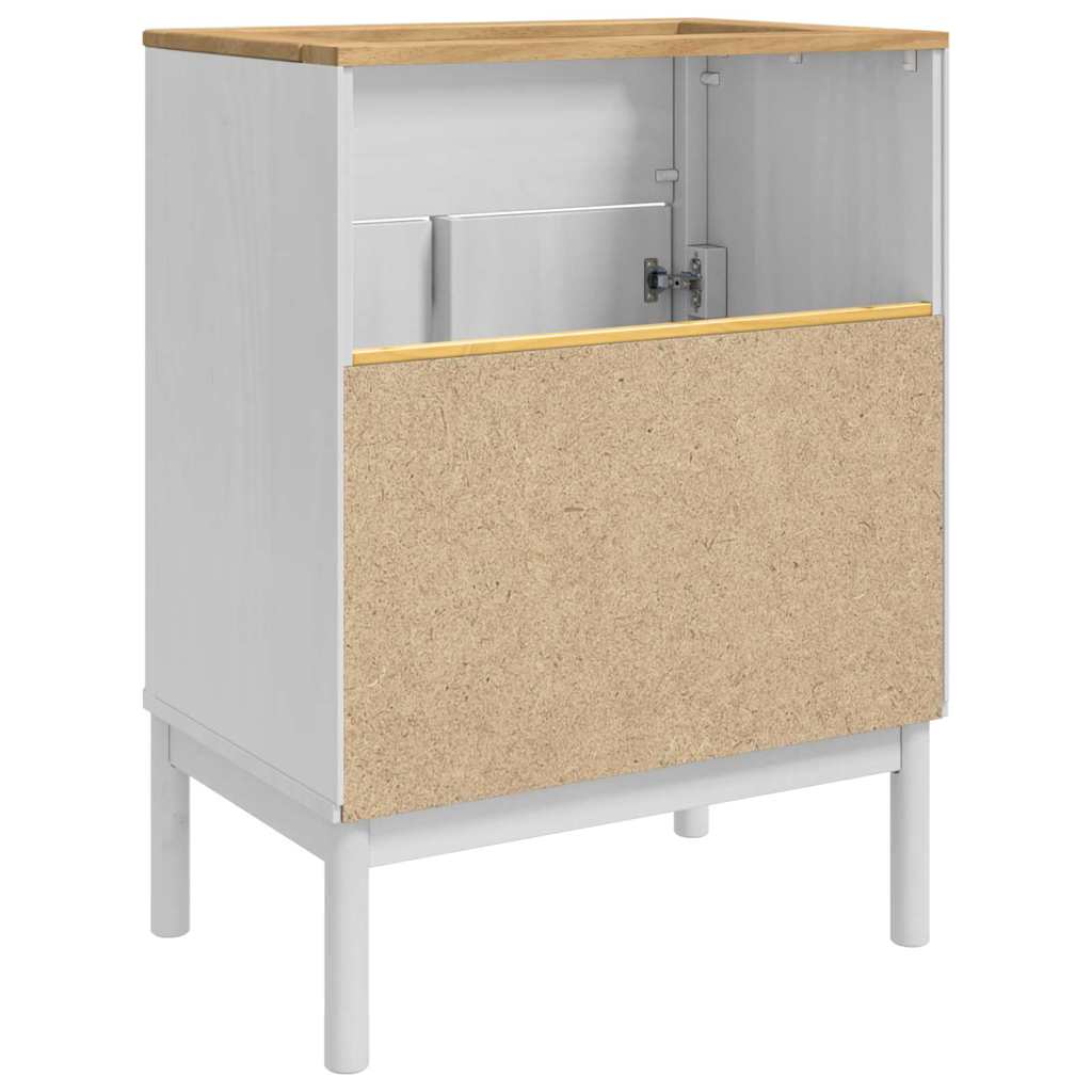 vidaXL Ντουλάπα Νιπτήρα Mπάνιου με ράφι FLORO Λευκό 60 x 40 x 80 εκ