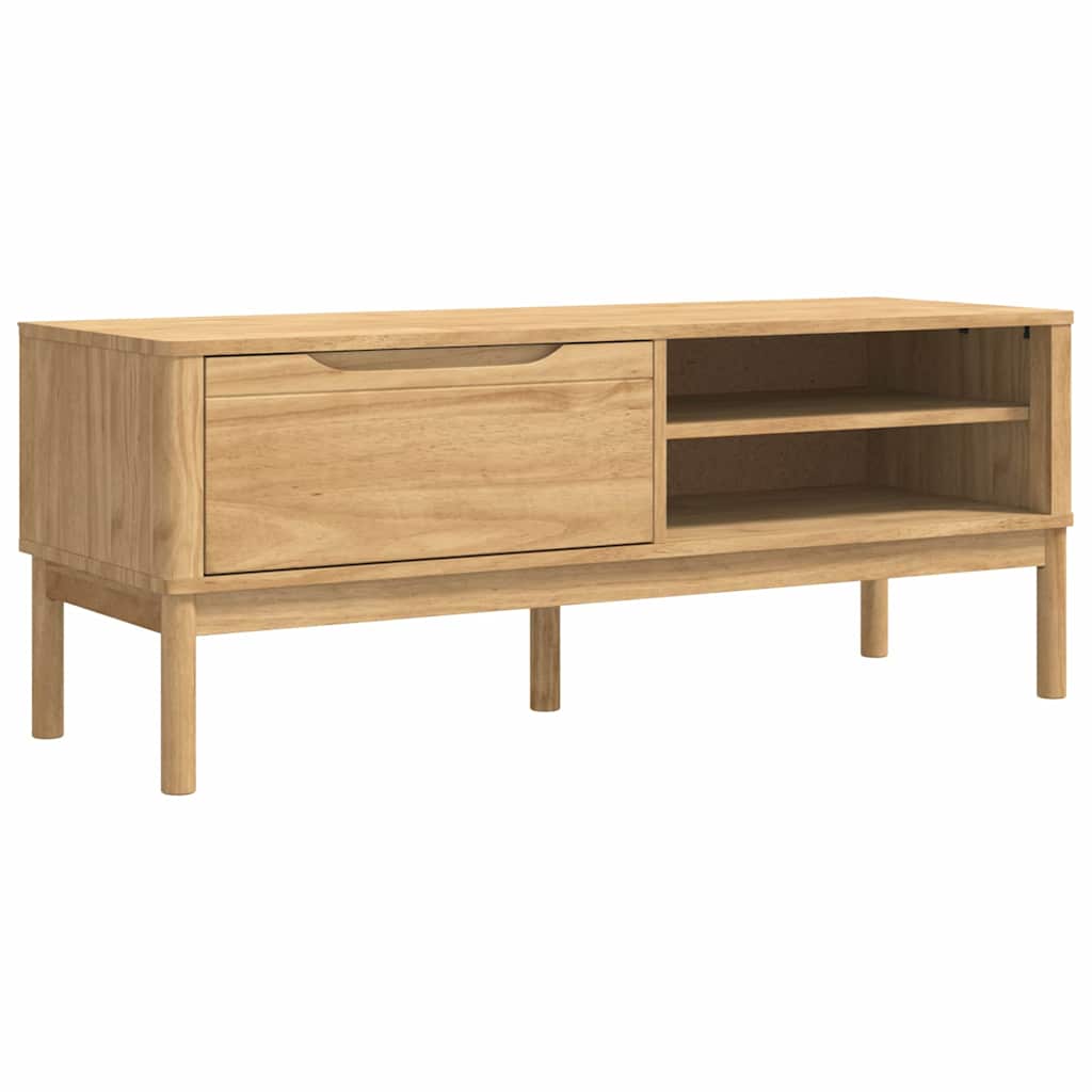 vidaXL Πάγκος Χωλ Κερωτό καφέ 115 x 40 x 45 εκ Στερεό ξύλο πεύκου