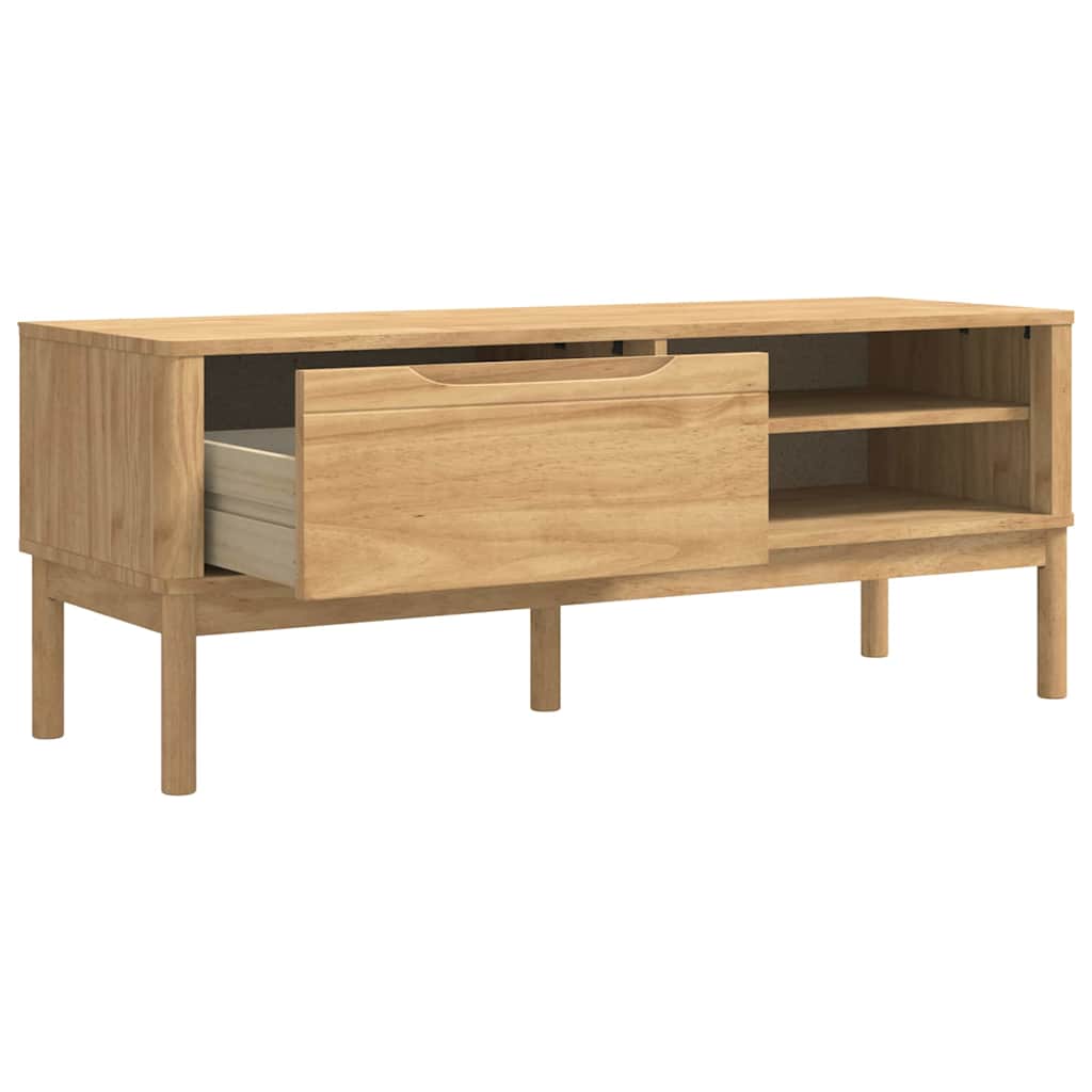 vidaXL Πάγκος Χωλ Κερωτό καφέ 115 x 40 x 45 εκ Στερεό ξύλο πεύκου