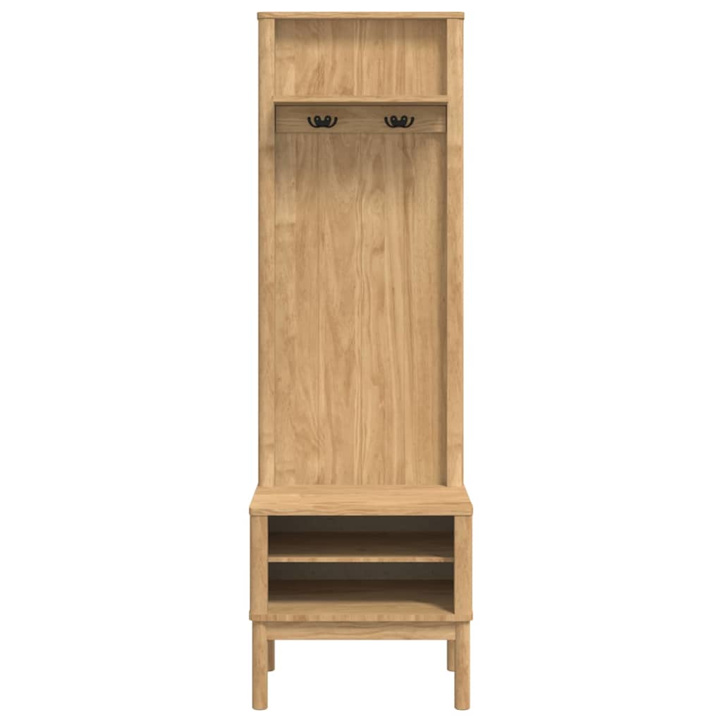 vidaXL Ντουλάπα διαδρόμου με ράφι FLORO Κερωτό καφέ 50 x 40 x 158 εκ