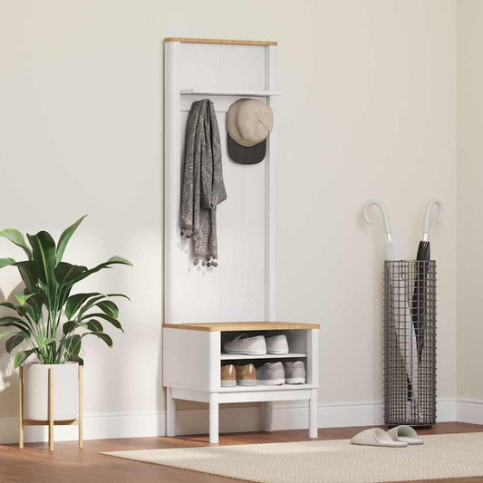 vidaXL Ντουλάπα διαδρόμου με ράφι FLORO Λευκό 50 x 40 x 158 εκ