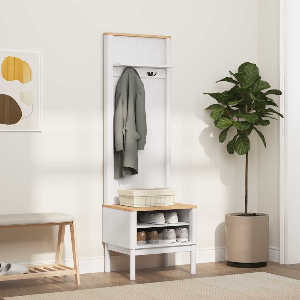 vidaXL Ντουλάπα διαδρόμου με ράφι FLORO Λευκό 50 x 40 x 158 εκ