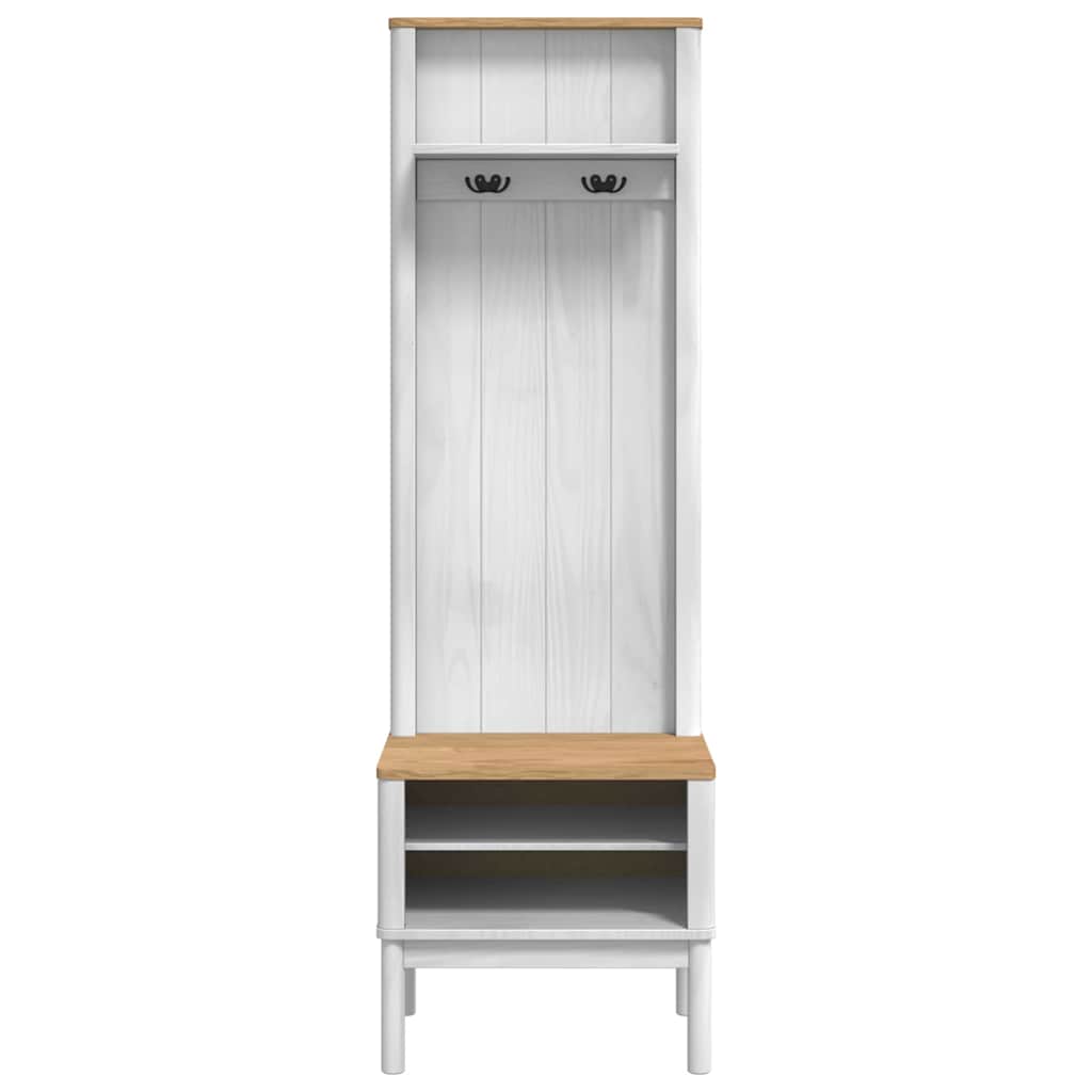 vidaXL Ντουλάπα διαδρόμου με ράφι FLORO Λευκό 50 x 40 x 158 εκ
