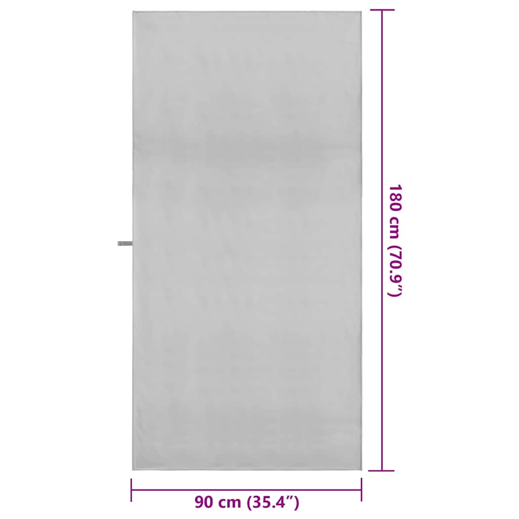 vidaXL Αθλητικές Πετσέτες 2 pcs Γκρι 180 x 90 cm
