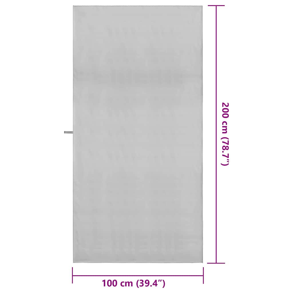 vidaXL Αθλητικές Πετσέτες 2 pcs Γκρι 200 x 100 cm