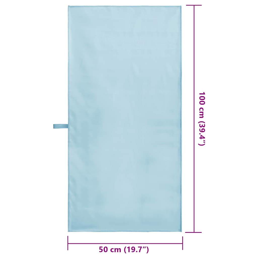 vidaXL Αθλητικές Πετσέτες 2 pcs Μπλε 100 x 50 cm
