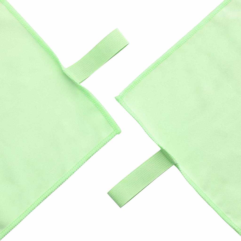 vidaXL Αθλητικές Πετσέτες 2 pcs Πράσινο 50 x 30 cm