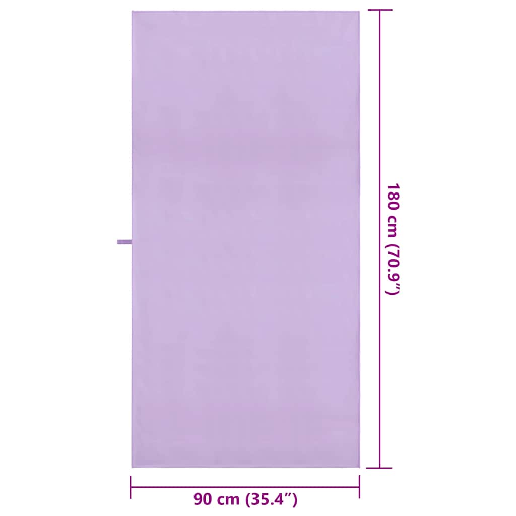 vidaXL Αθλητικές Πετσέτες 2 pcs Μοβ 180 x 90 cm