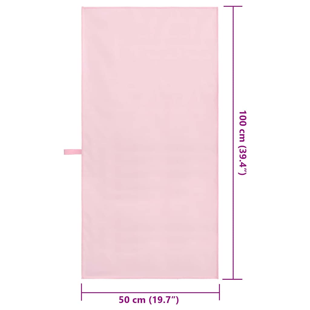vidaXL Αθλητικές Πετσέτες 2 pcs Ροζ 100 x 50 cm
