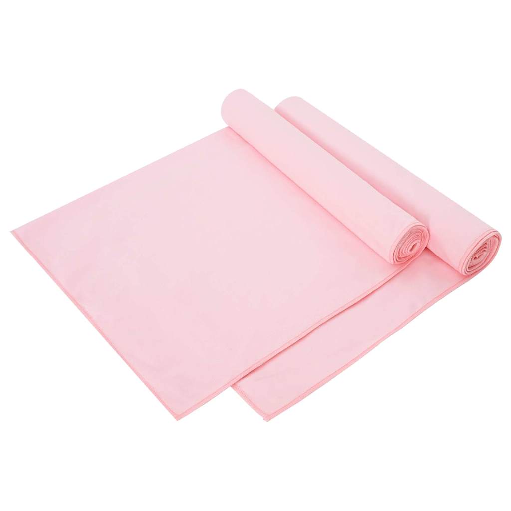 vidaXL Αθλητικές Πετσέτες 2 pcs Ροζ 140 x 70 εκ