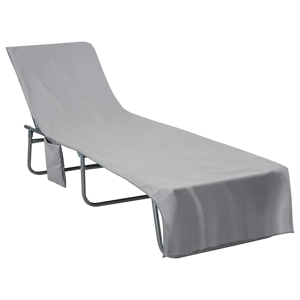 vidaXL Πετσέτες ξαπλώστρας 2 pcs Σκούρο γκρι 210 x 75 cm