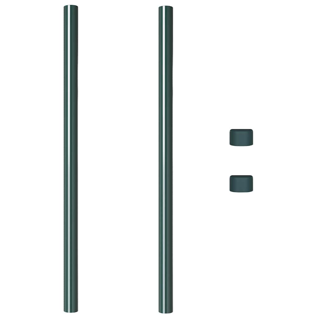 vidaXL Πό posts φράχτη 2 pcs Πράσινο 100 cm