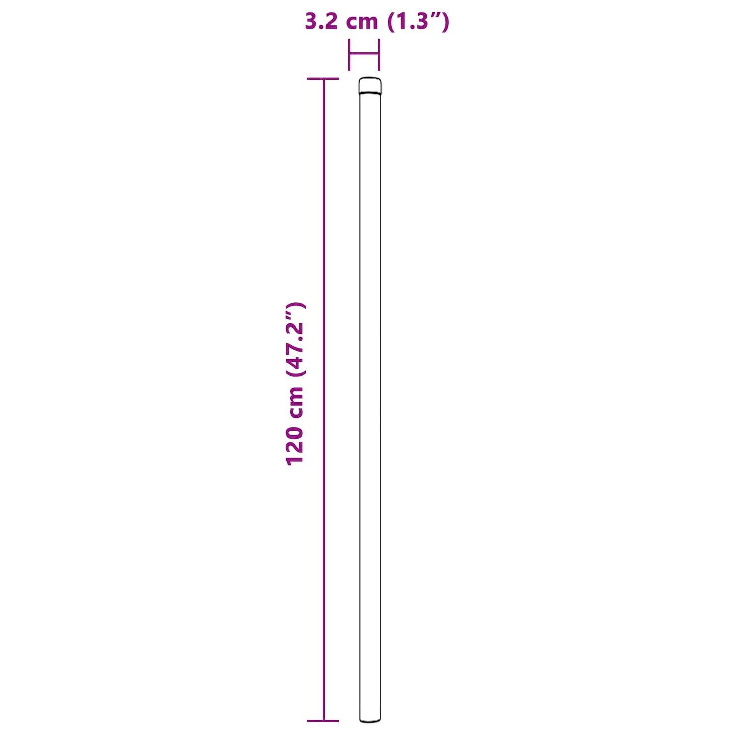 vidaXL Στύλος Περιφράξεων 2 τεμ. Πράσινο 120 cm