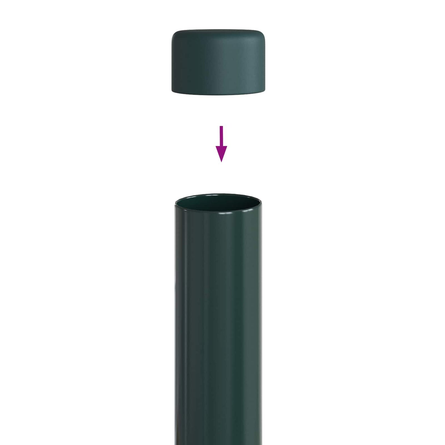 vidaXL Στύλος Περιφράξεων 12 τεμ. Πράσινο 120 cm