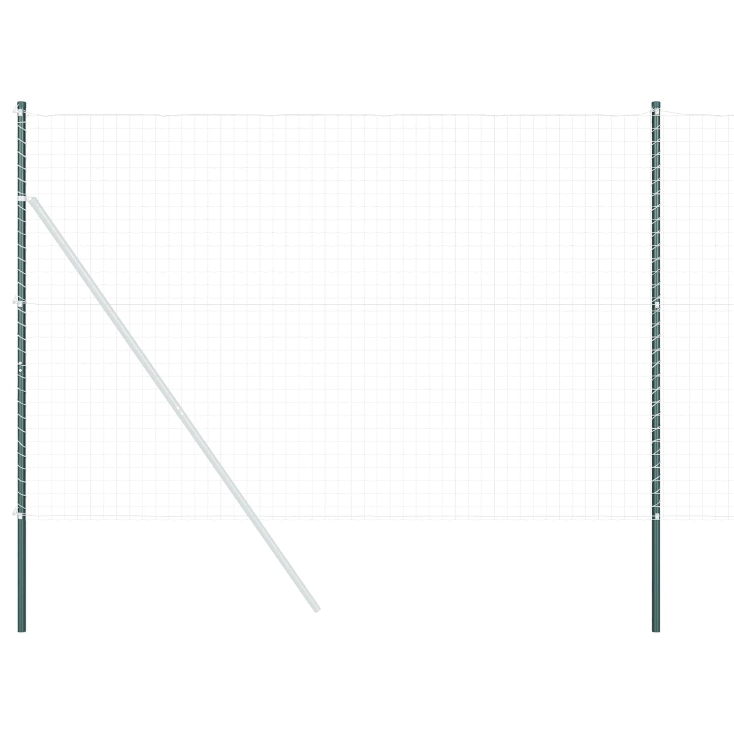 vidaXL Στύλος Περιφράξεων 2 pcs Πράσινο Ατσάλι με Επικάλυψη Πούδρας