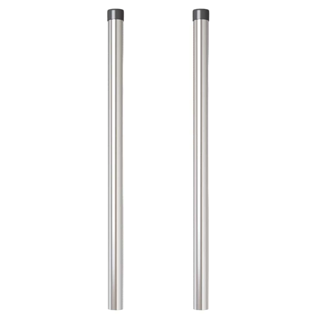vidaXL Πό posts φράχτη 2 pcs Ασημί 80 cm Ατσάλι με Επικάλυψη Πούδρας