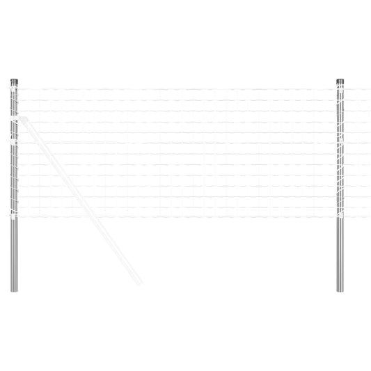 vidaXL Στύλος Περιφράξεων 12 τμχ. Ασημί 80 cm