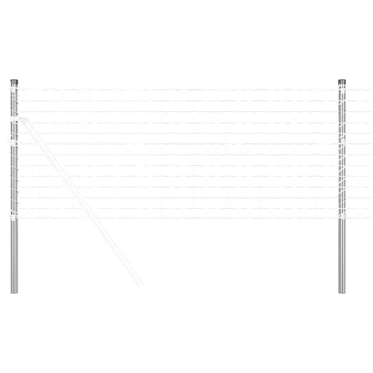 vidaXL Στύλος Περιφράξεων 2 τμχ. Ασημί 90 cm