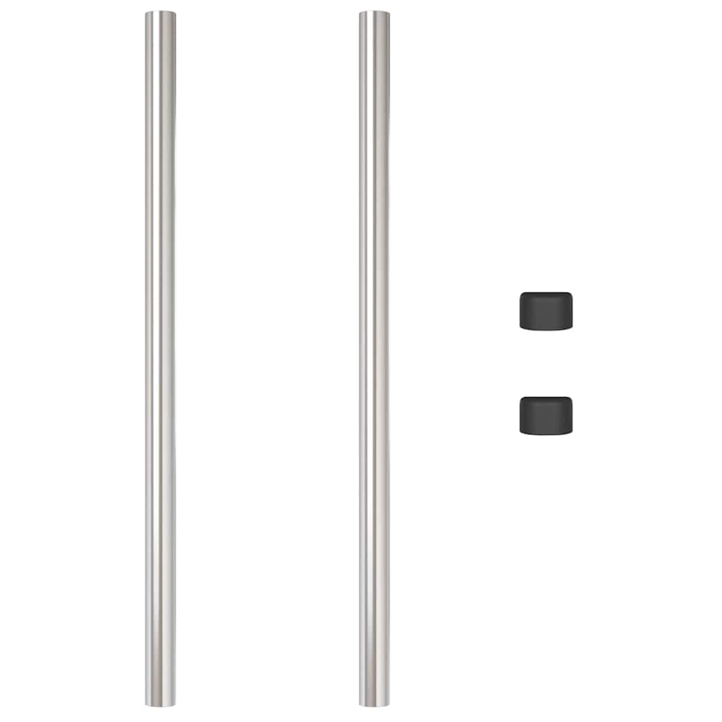 vidaXL Πό posts φράχτη 2 pcs Ασημί 120 cm Ατσάλι με Επικάλυψη Πούδρας