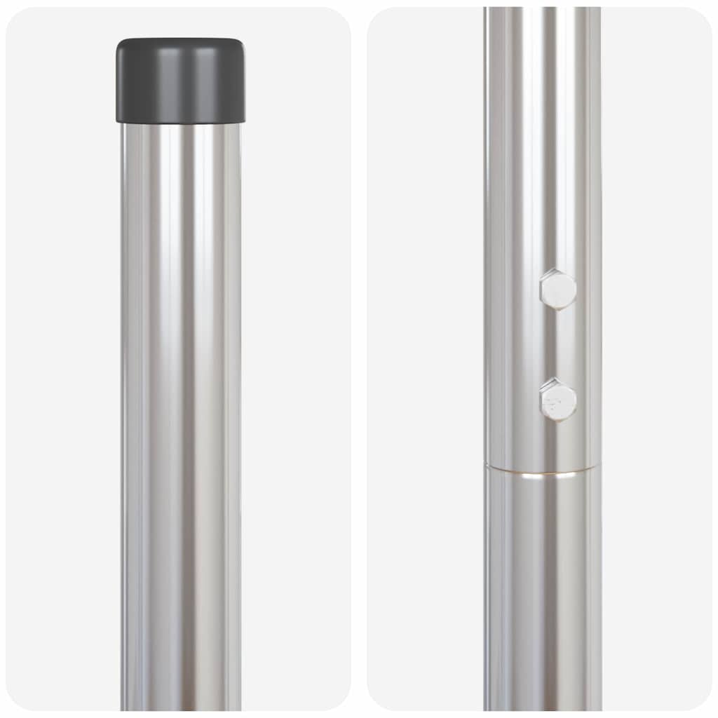 vidaXL Πό posts φράχτη 2 pcs Ασημί 140 cm Ατσάλι με Επικάλυψη Πούδρας