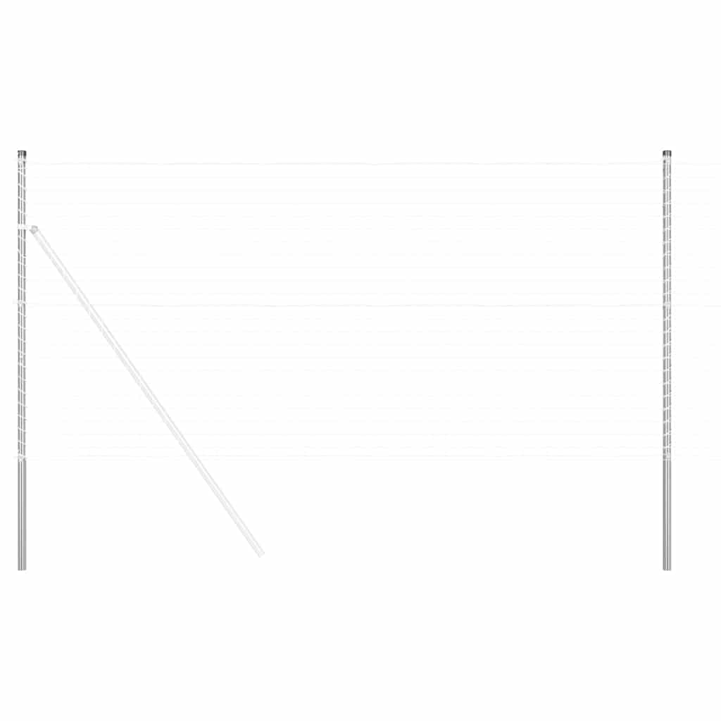 vidaXL Πό posts φράχτη 12 pcs Ασημί 160 cm Ατσάλι με Επικάλυψη Πούδρας