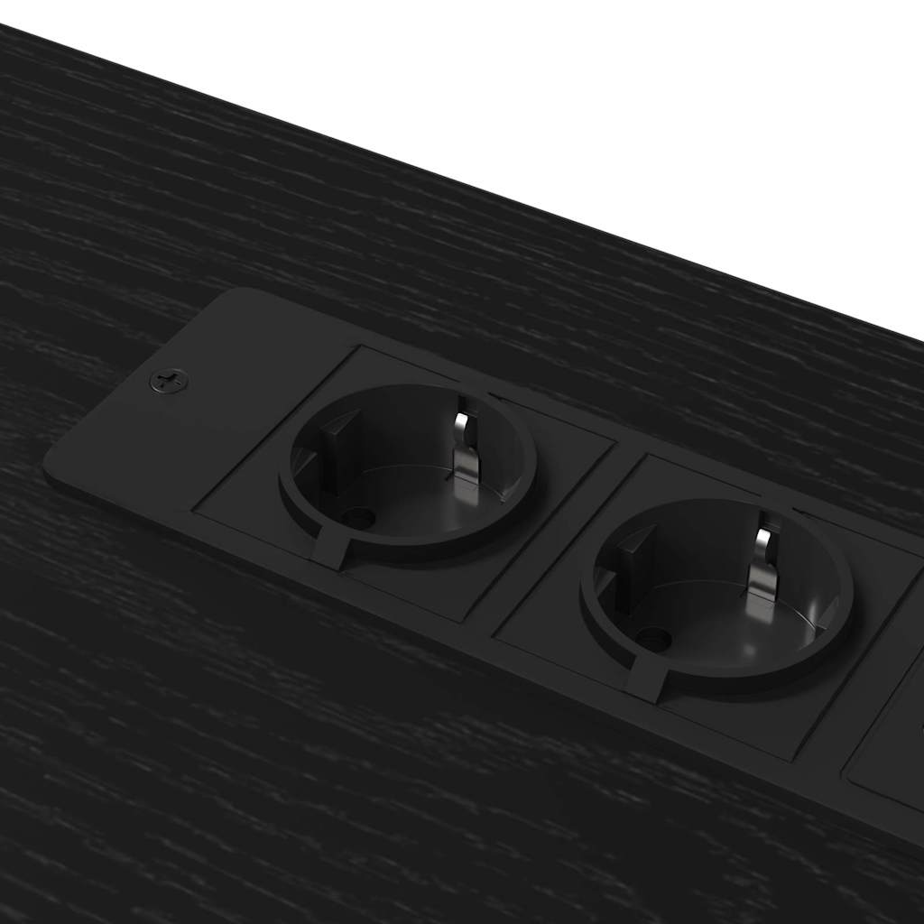 vidaXL Γραφείο Μαύρη δρυς 100 x 50 x 86.5 εκ Επεξεργασμένο ξύλο