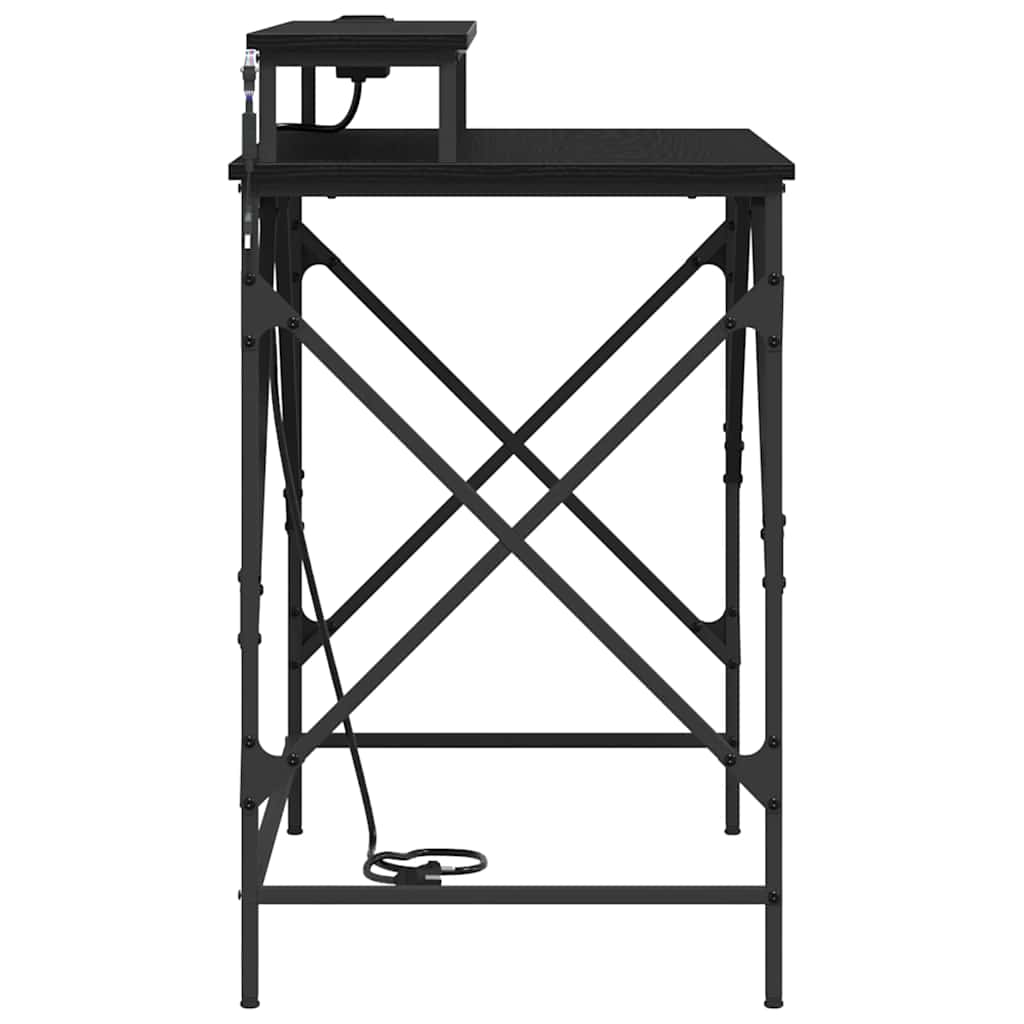 vidaXL Γραφείο Μαύρη δρυς 100 x 50 x 86.5 εκ Επεξεργασμένο ξύλο