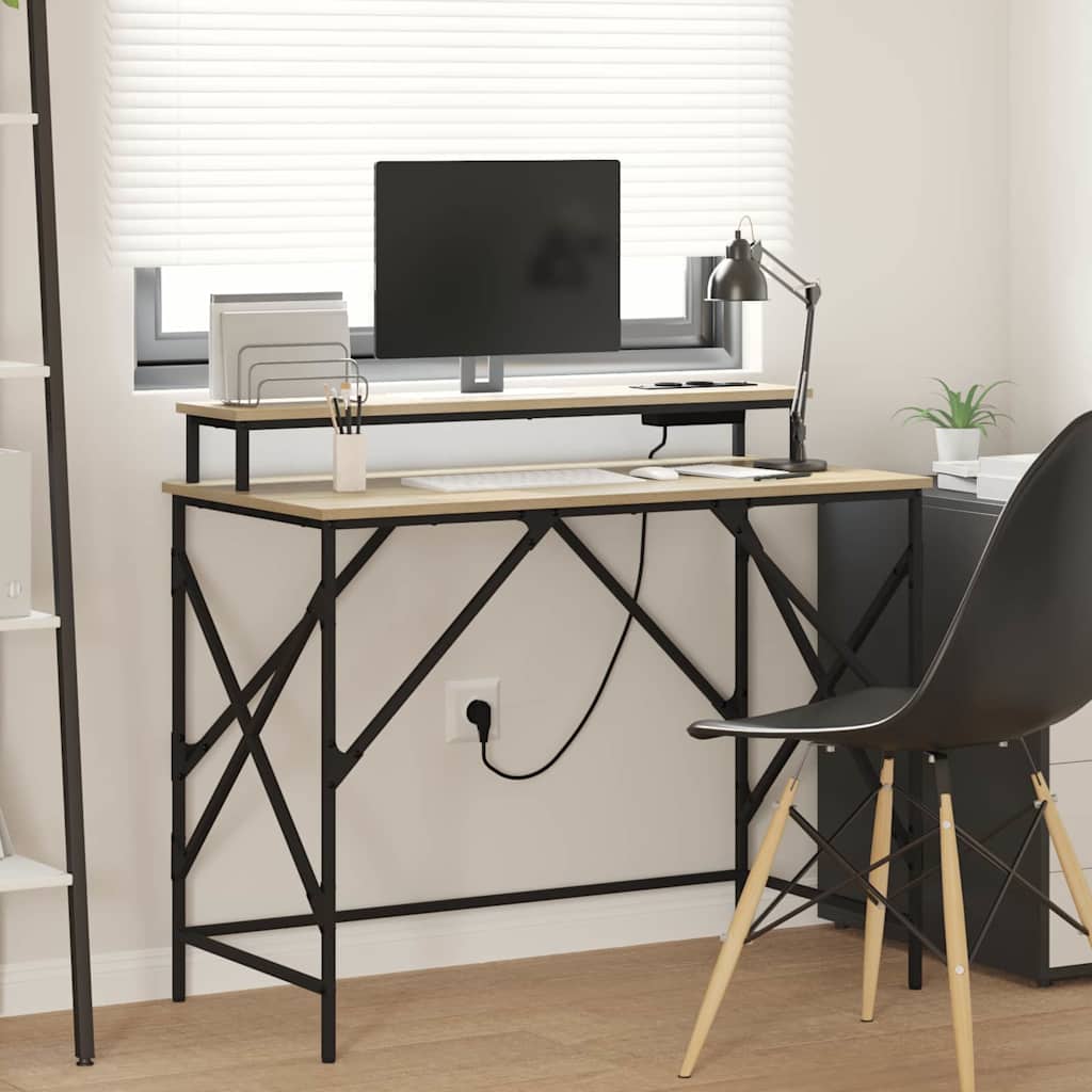 vidaXL Γραφείο Sonoma Δρυς 100 x 50 x 86.5 εκ Επεξεργασμένο ξύλο