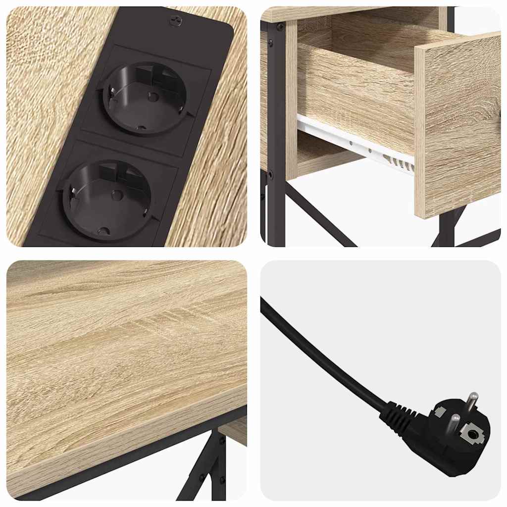 vidaXL Γραφείο Sonoma Δρυς 120 x 79 x 86.5 εκ. Επεξεργασμένο ξύλο