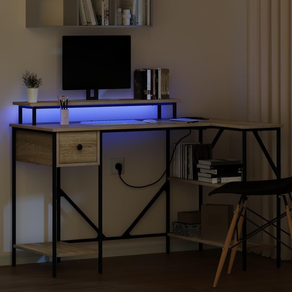 vidaXL Γραφείο Sonoma Δρυς 120 x 79 x 86.5 εκ. Επεξεργασμένο ξύλο