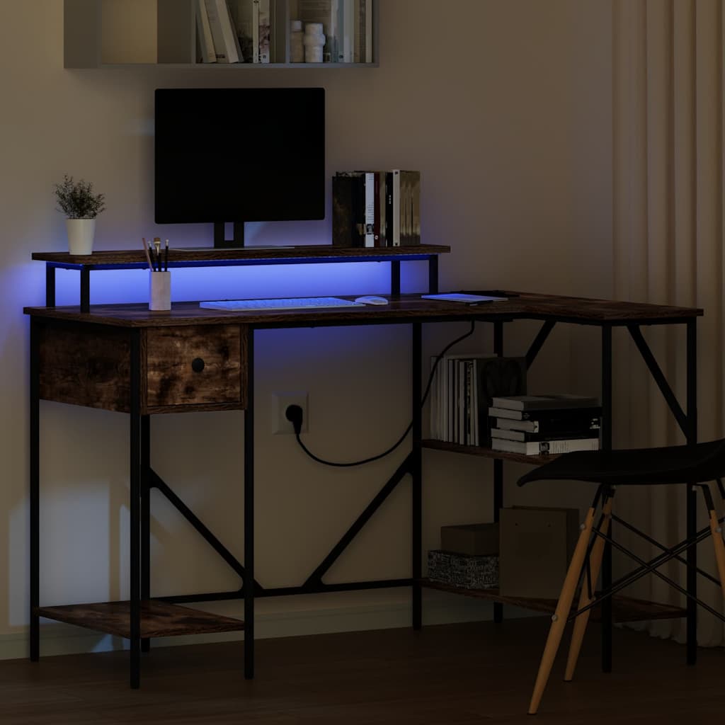 vidaXL Γραφείο Καπνιστή δρυς 120 x 79 x 86.5 εκ. Επεξεργασμένο ξύλο