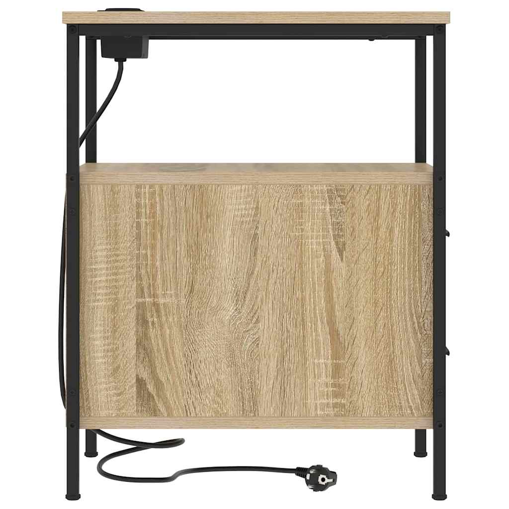 vidaXL Κομοδίνο Δρύς Sonoma 30 x 48 x 61 εκ Επεξεργασμένο ξύλο