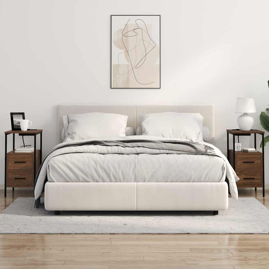 vidaXL Κομοδίνο Καφέ δρυς 30 x 48 x 61 εκ Επεξεργασμένο ξύλο