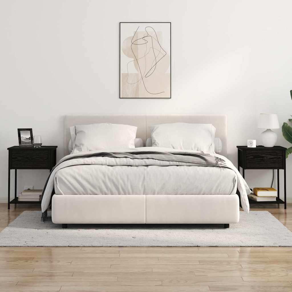 vidaXL Κομοδίνο Μαύρη Οξυά 42 x 41 x 56 εκ. Επεξεργασμένο ξύλο